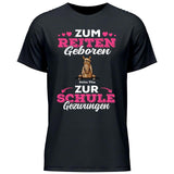 Zum Reiten geboren zur Schule gezwungen - Personalisierbares T-Shirt