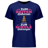 Zum Reiten geboren zur Schule gezwungen - Personalisierbares T-Shirt