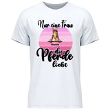 Frau die Pferde liebt - Personalisierbares T-Shirt