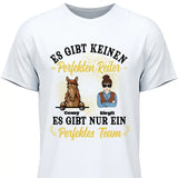Perfektes Reiter Team - Personalisierbares T-Shirt
