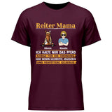Reiter Mama, halte nur das Pferd - Personaliserbares T-Shirt