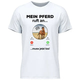 Mein Pferd ruft an Foto - Personalisierbares T-Shirt