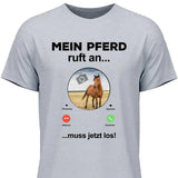 Mein Pferd ruft an Foto - Personalisierbares T-Shirt