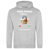 Mein Pferd ruft an Foto - Personalisierbarer Hoodie (Unisex)