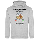 Mein Pferd ruft an Foto - Personalisierbarer Hoodie (Unisex)