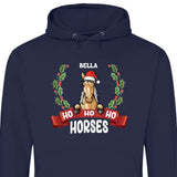 Ho Ho Ho Horses - Personalisierbarer Hoodie (Unisex)