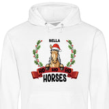 Ho Ho Ho Horses - Personalisierbarer Hoodie (Unisex)
