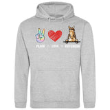 Peace Love Pferd - Personalisierbarer Hoodie (Unisex)