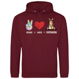 Peace Love Pferd - Personalisierbarer Hoodie (Unisex)