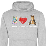 Peace Love Pferd - Personalisierbarer Hoodie (Unisex)