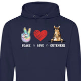 Peace Love Pferd - Personalisierbarer Hoodie (Unisex)