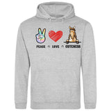 Peace Love Pferd - Personalisierbarer Hoodie (Unisex)