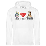 Peace Love Pferd - Personalisierbarer Hoodie (Unisex)