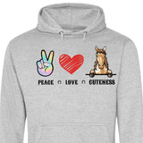 Peace Love Pferd - Personalisierbarer Hoodie (Unisex)