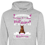 Wein trinken und Reiten - Personalisierbarer Hoodie (Unisex)
