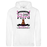 Wein trinken und Reiten - Personalisierbarer Hoodie (Unisex)