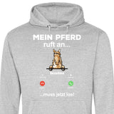 Mein Pferd ruft an - Personalisierbarer Hoodie (Unisex)