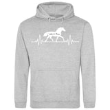 Herzschlag Pferde Name - Personalisierbarer Hoodie (Unisex)