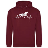 Herzschlag Pferde Name - Personalisierbarer Hoodie (Unisex)