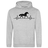 Herzschlag Pferde Name - Personalisierbarer Hoodie (Unisex)