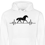 Herzschlag Pferde Name - Personalisierbarer Hoodie (Unisex)