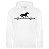Herzschlag Pferde Name - Personalisierbarer Hoodie (Unisex)