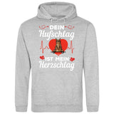 Dein Hufschlag ist mein Herzschlag - Personalisierbarer Hoodie (Unisex)
