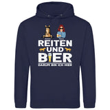 Reiten und Bier - Personalisierbarer Hoodie (Unisex)