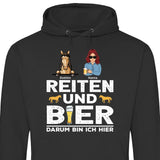 Reiten und Bier - Personalisierbarer Hoodie (Unisex)
