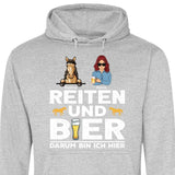 Reiten und Bier - Personalisierbarer Hoodie (Unisex)