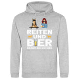 Reiten und Bier - Personalisierbarer Hoodie (Unisex)