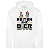 Reiten und Bier - Personalisierbarer Hoodie (Unisex)