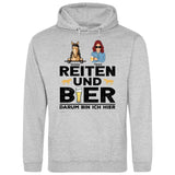 Reiten und Bier - Personalisierbarer Hoodie (Unisex)