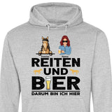 Reiten und Bier - Personalisierbarer Hoodie (Unisex)