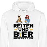Reiten und Bier - Personalisierbarer Hoodie (Unisex)