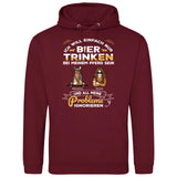 Bier trinken und bei meinem Pferd sein - Personalisierbarer Hoodie (Unisex)