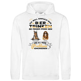 Bier trinken und bei meinem Pferd sein - Personalisierbarer Hoodie (Unisex)