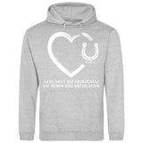 Hufabdrücke auf meinem Herzen - Personalisierbarer Hoodie (Unisex)