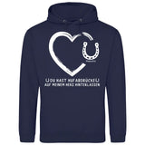 Hufabdrücke auf meinem Herzen - Personalisierbarer Hoodie (Unisex)