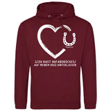 Hufabdrücke auf meinem Herzen - Personalisierbarer Hoodie (Unisex)