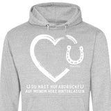 Hufabdrücke auf meinem Herzen - Personalisierbarer Hoodie (Unisex)