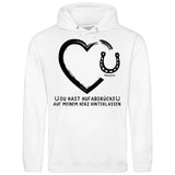 Hufabdrücke auf meinem Herzen - Personalisierbarer Hoodie (Unisex)