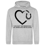 Hufabdrücke auf meinem Herzen - Personalisierbarer Hoodie (Unisex)
