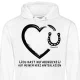 Hufabdrücke auf meinem Herzen - Personalisierbarer Hoodie (Unisex)