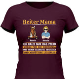 Reiter Mama, halte nur das Pferd - Personaliserbares T-Shirt