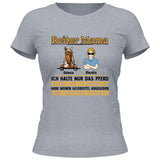 Reiter Mama, halte nur das Pferd - Personaliserbares T-Shirt
