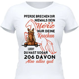 Pferde Herz brechen - Personalisierbares T-Shirt