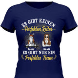 Perfektes Reiter Team - Personalisierbares T-Shirt