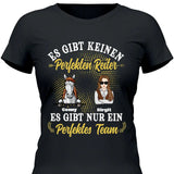 Perfektes Reiter Team - Personalisierbares T-Shirt