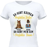 Perfektes Reiter Team - Personalisierbares T-Shirt